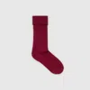 Gucci Kids' Knit Cotton Socks In Red
