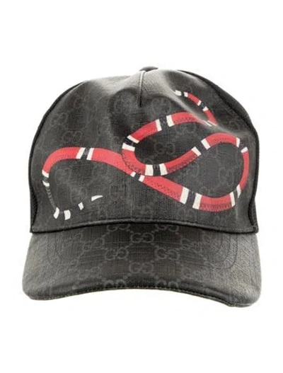 Pre-owned Gucci King Snake Baseball Cap In Gray