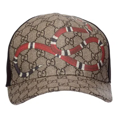 Gucci Kingsnake Gg Baseball Hat 'beige Brown' In Multi