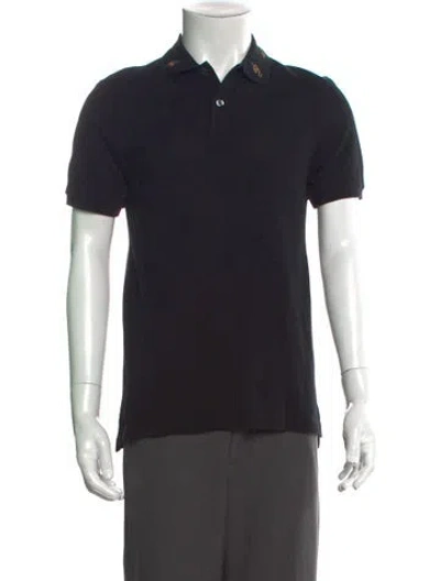 Pre-owned Gucci Kingsnake Kingsnake Collar Polo Shirt Polo Shirt In Black