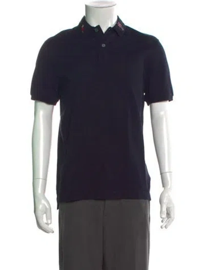 Pre-owned Gucci Kingsnake Kingsnake Collar Polo Shirt Polo Shirt In Blue