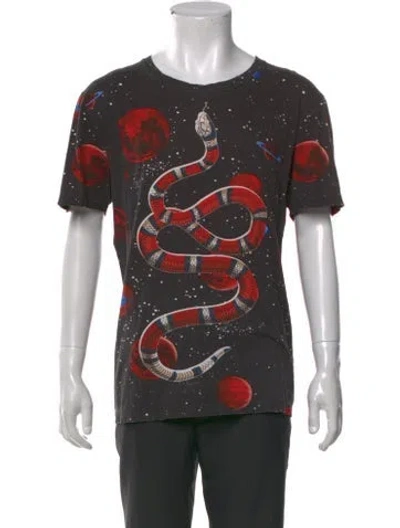 Pre-owned Gucci Kingsnake Printed T-shirt In Black