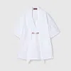 Gucci Cotton Poplin Dress With Horsebit In White