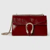 Gucci Small Dionysus Leather Shoulder Bag In Red