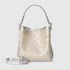 Gucci Gg Emblem Small Bucket Bag In Neutral