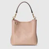Gucci Kleine Gg Emblem Bucket Bag In Sand