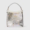 Gucci Gg Emblem Small Bucket Bag In Metallic
