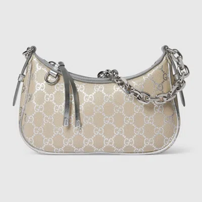 Gucci Gg Emblem Small Shoulder Bag In Neutral