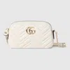 Gucci Kleine Gg Marmont Kameratasche In White