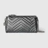 Gucci Gg Marmont Small Shoulder Bag In Gray