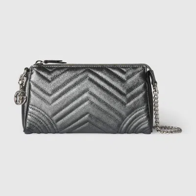 Gucci Gg Marmont Small Shoulder Bag In Gray