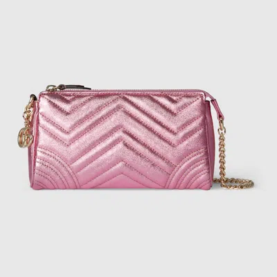 Gucci Gg Marmont Small Shoulder Bag In Pink