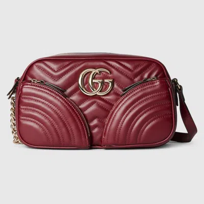 Gucci Gg Marmont Small Shoulder Bag In Burgundy