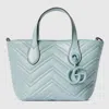 Gucci Kleiner Gg Marmont Shopper In Blue