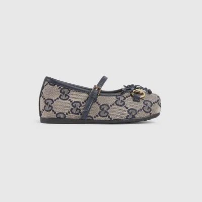 Gucci Babies' Kleinkinder-ballerina Mit Horsebit In Multi