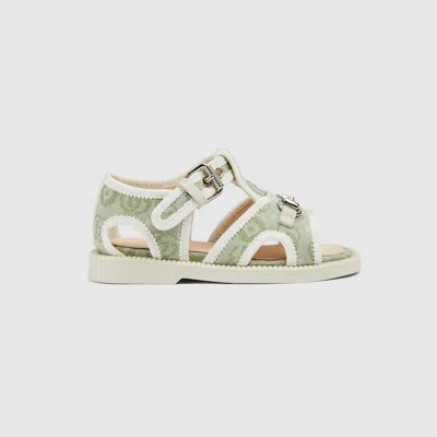 Gucci Babies' Kleinkinder-sandale Mit Horsebit In Green