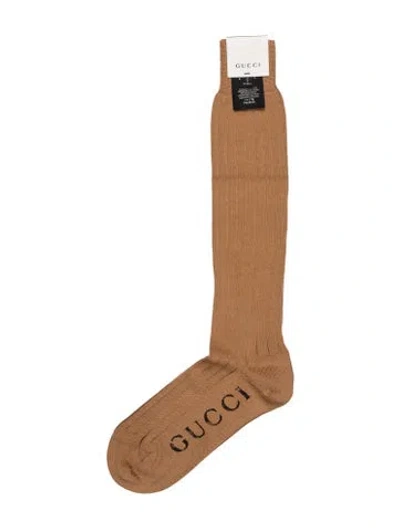 Pre-owned Gucci Knee Socks  W/tags In Brown