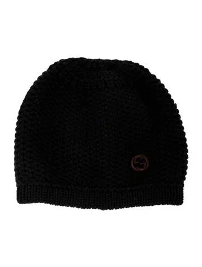 Pre-owned Gucci Knit Beanie In Black