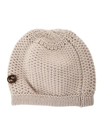 Pre-owned Gucci Knit Beanie In Neutral