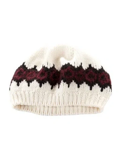 Pre-owned Gucci Knit Beret In White