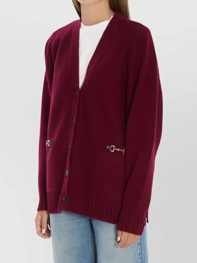 GUCCI KNIT CARDIGAN FEATURING HORSEBIT DETAIL