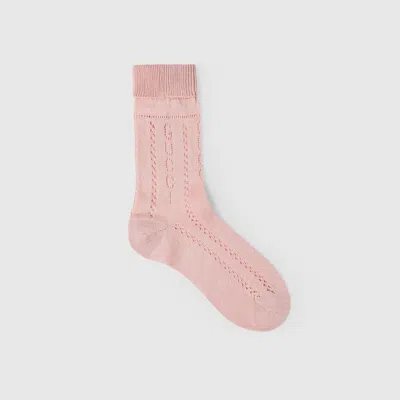 Gucci Kids' Knit Cotton Socks In Pink