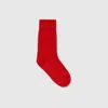 Gucci Knit Cotton Socks In Red