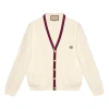 Gucci Gg-embroidered Web-stripe Cotton Cardigan