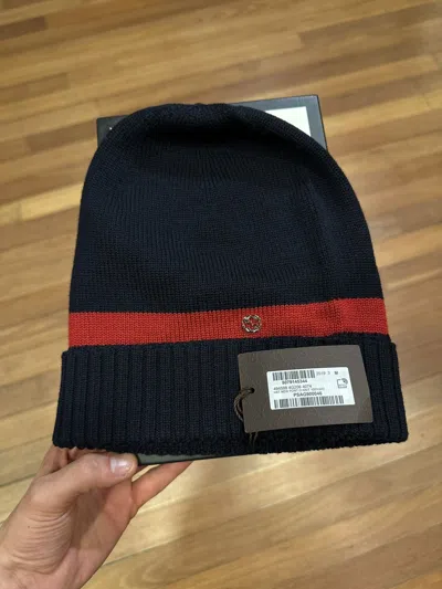 Pre-owned Gucci Knit Hat In Blue