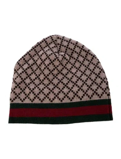 Pre-owned Gucci Knit Wool Beanie W/tags In Brown