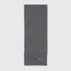 Gucci Knitted Wool Scarf In Grey