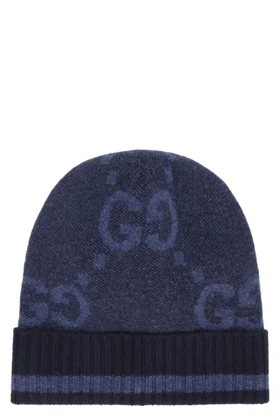 Gucci Knitted Beanie In Blue