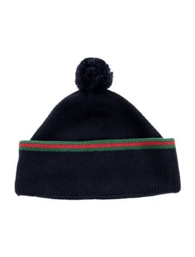 Pre-owned Gucci Knitted Beanie W/tags In Blue