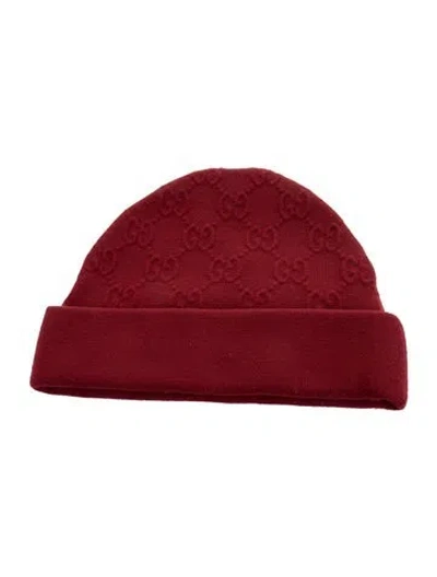Pre-owned Gucci Knitted Beanie W/tags In Red