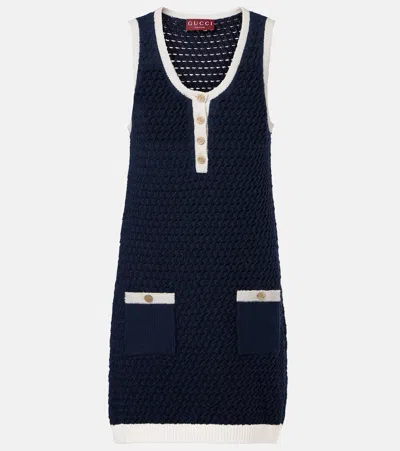 Gucci Knitted Cotton-blend Minidress