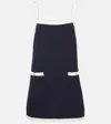 Gucci Two-tone Crocheted Cotton-blend Mini Dress In White