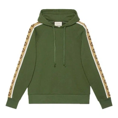 Gucci Knitted Cotton Hooded Sweater For Men Green