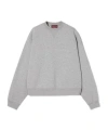 Gucci Knitted Cotton Printed Embossed Hoodie In Gray