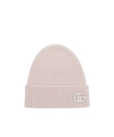 Gucci Knitted Cuffed Beanie In Pink