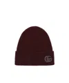 Gucci Bordeaux Cashmere Beanie In Red