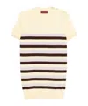 Gucci Button Striped T-shirt In Yellow