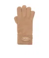Gucci Nude Wool Glove In Brown