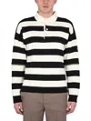 Gucci Knitted Polo In Black