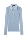 Gucci Mesh Technical Polo Shirt In Blue