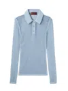 Gucci Mesh Technical Polo Shirt In Light Blue