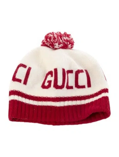 Pre-owned Gucci Knitted Pom Pom Beanie In Multi
