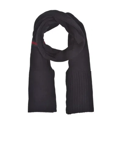 Gucci Knitted Scarf In Black