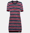 Gucci Knitted Striped Cotton-blend Minidress