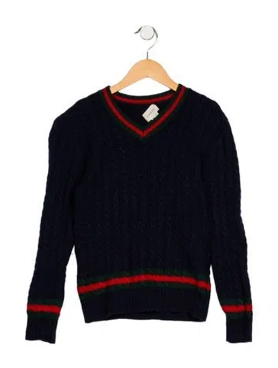 Pre-owned Gucci Kids' Knitted Sweater In Blue