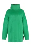 Gucci Mohair-blend Mini Sweater Dress Women In Green